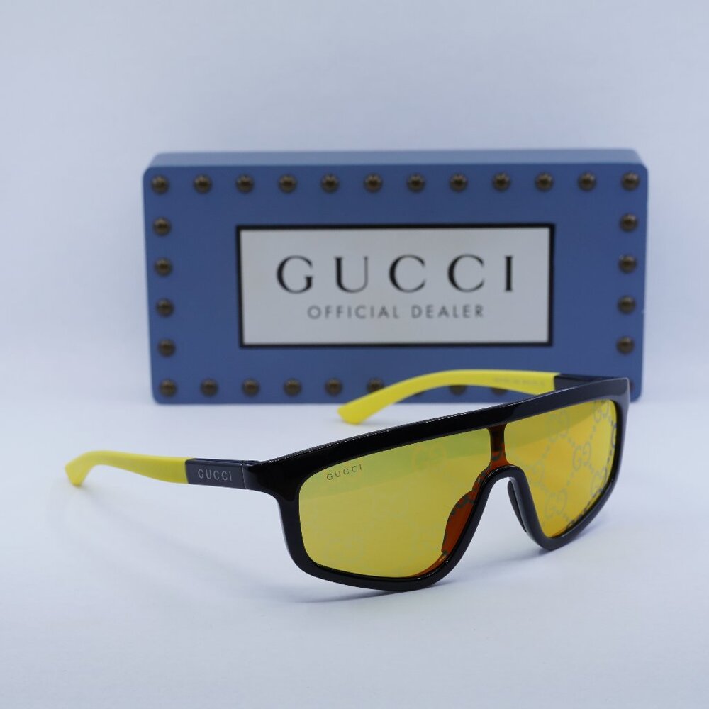 Final Price! Gucci GG1736S 004 Black Yellow Sunglasses - Picture 9 of 11